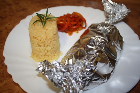 Bonbón zo pstruha s kari ryžou